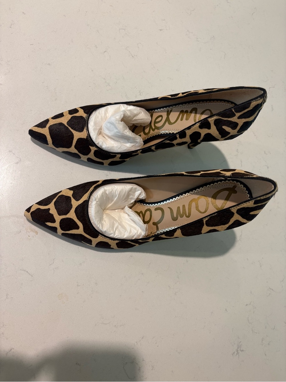 Sam Edelman Hazel Giraffe Print Pumps- Tan/Black